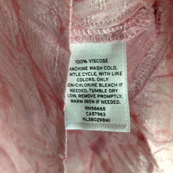 Hinge Pink Paisley Style Ruffle Hem Top - Picture 6 of 7